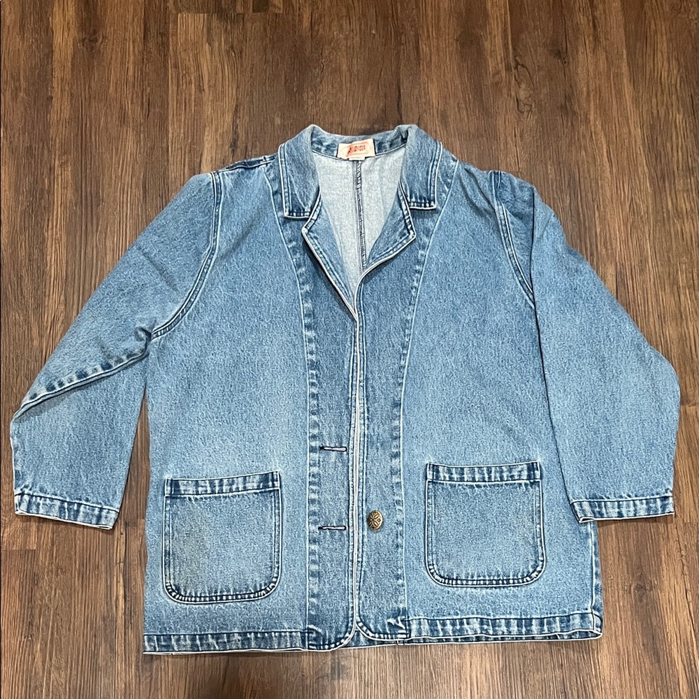 Vintage Apache Denim Jean Jacket XL Western Barn